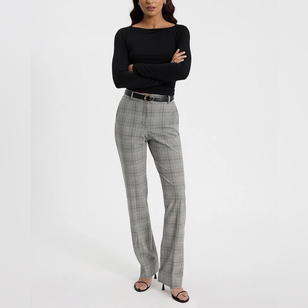 Express Columnist Plaid Trousers in Black and White Women’s Size 2